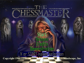 Chessmaster 3D title screen for Playstation